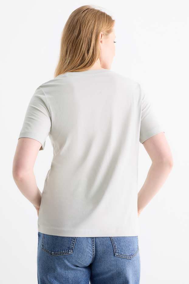 Dona - Samarreta de màniga curta - regular fit - gris clar