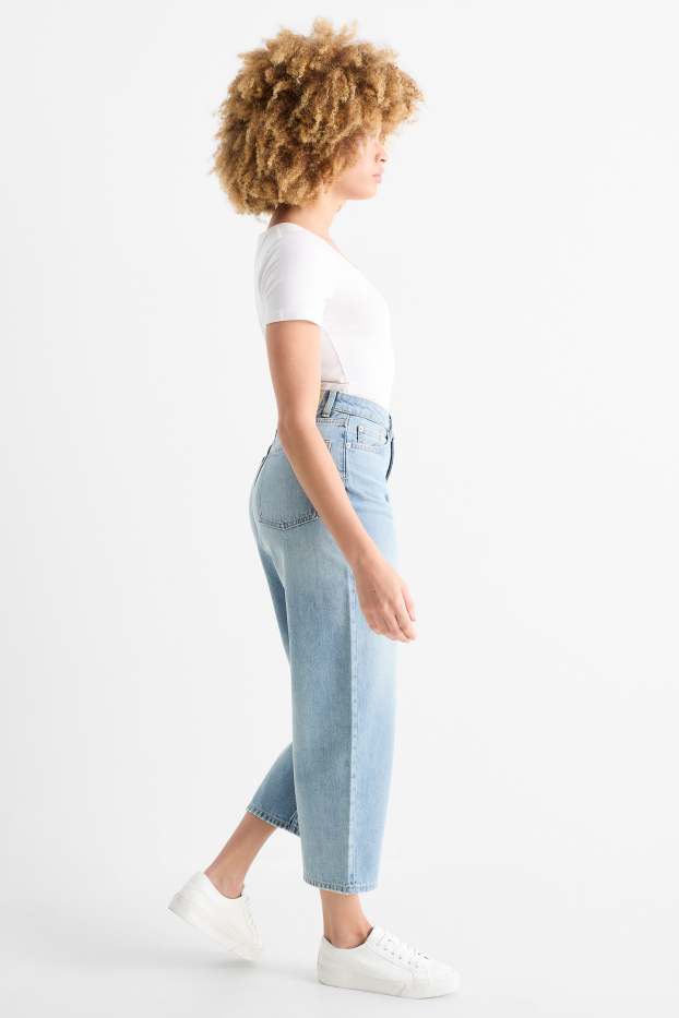 Femmes - Barrel jean - mid waist - jean bleu clair
