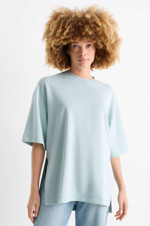 Damen - Basic-Sweatshirt - türkis