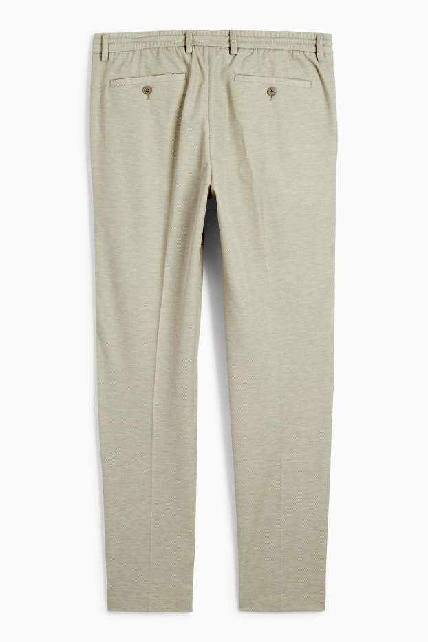 Home - Pantalons combinables - slim fit - texturats - beix