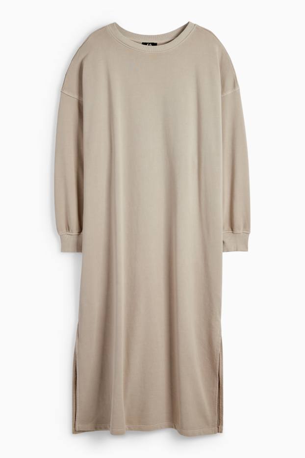 Femei - Rochie din molton - bej