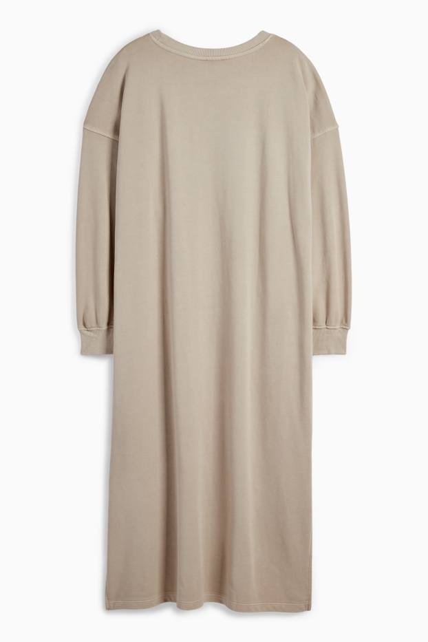 Femei - Rochie din molton - bej