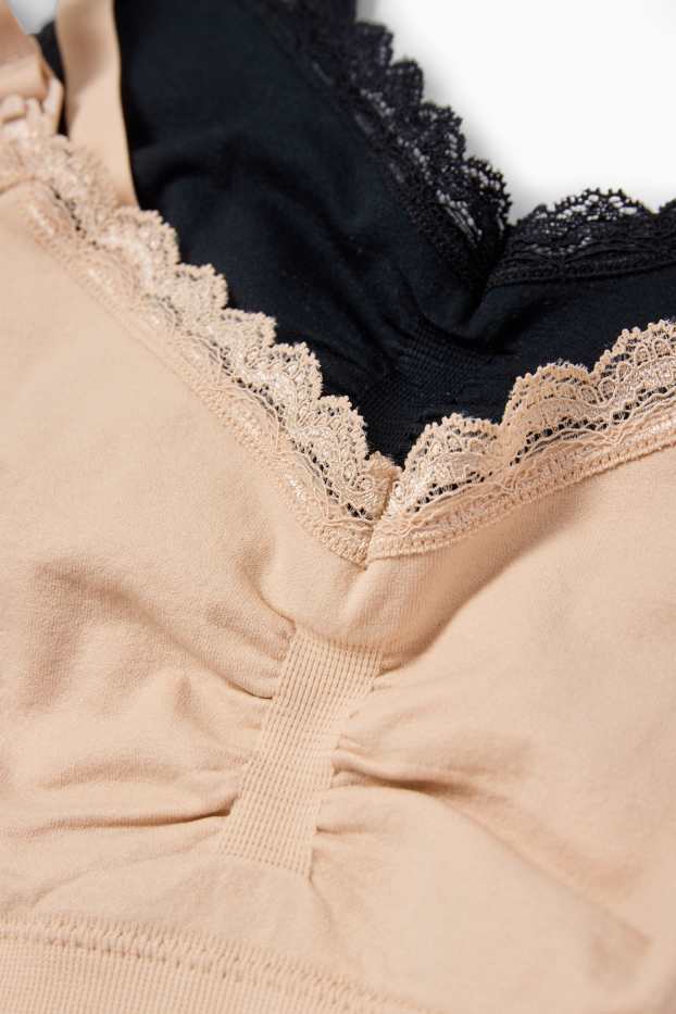 Women - Multipack of 2 - nursing bra - beige