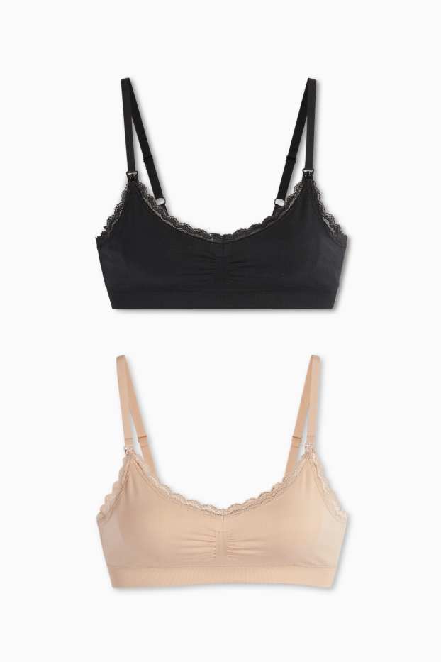 Women - Multipack of 2 - nursing bra - beige