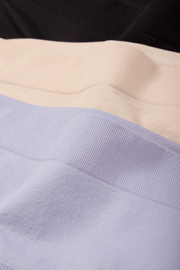 Femmes - Lot de 3 - shortys - sans coutures - violet