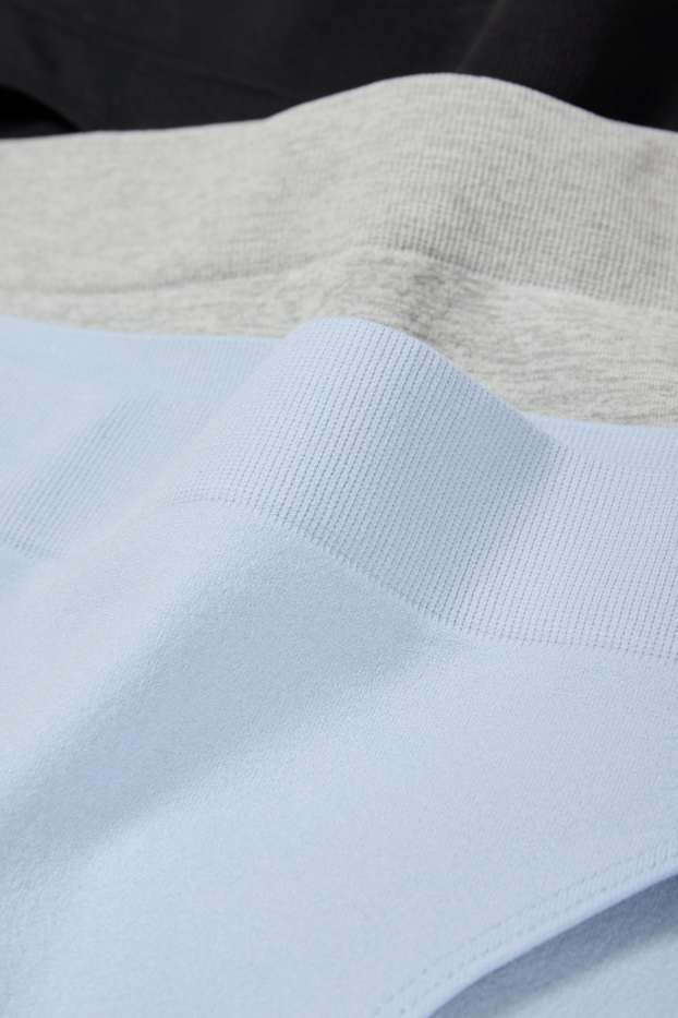 Femmes - Lot de 3 - culottes - sans coutures - bleu clair