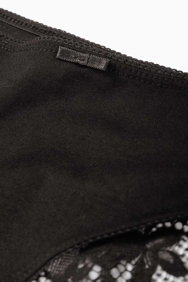 Femmes - Lot de 3 - culottes - noir