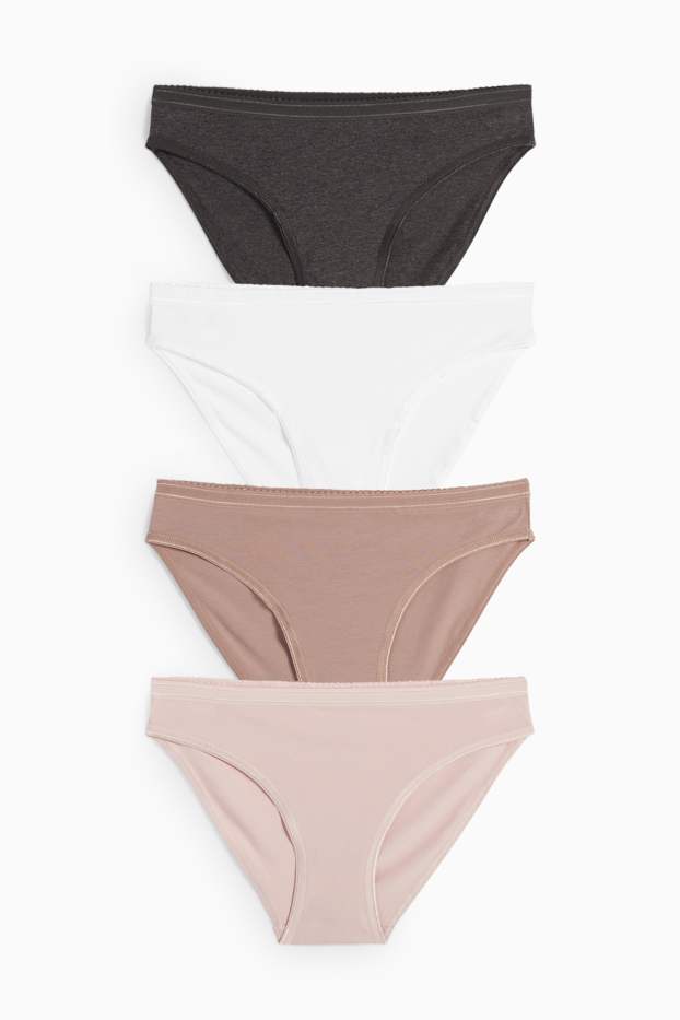 Women - Multipack of 4 - knickers - rose