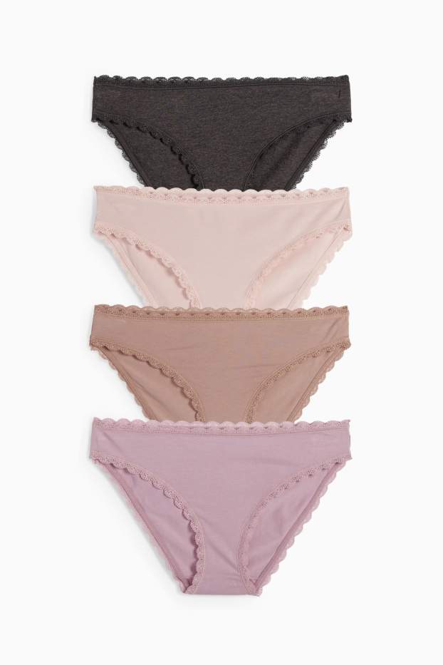 Women - Multipack of 4 - knickers - rose