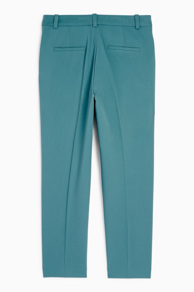 Damen - Business-Hose - High Waist - Straight Fit - türkis