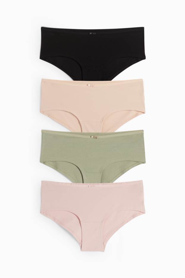 Dames - Set van 4 - hipster - zwart