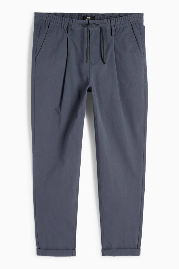 Uomo - Pantaloni chino - regular fit - blu scuro