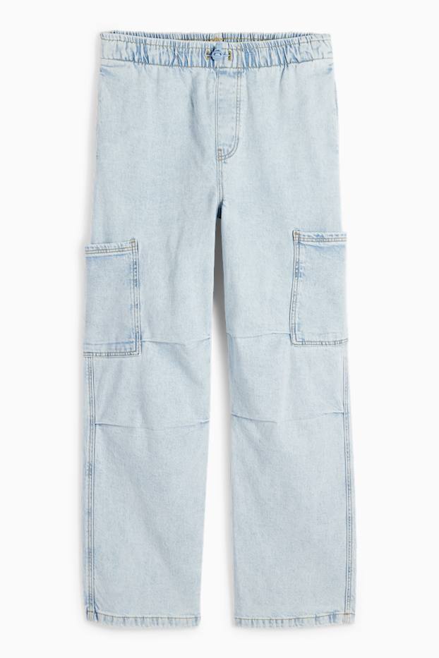 Copii - Băieți - Cargo jeans - denim-albastru deschis
