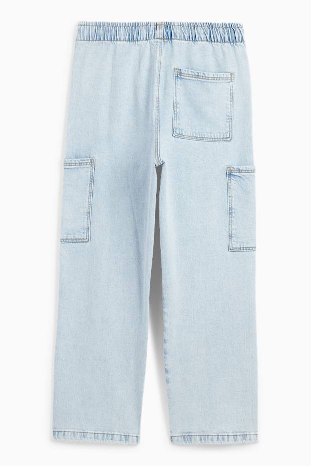 Copii - Băieți - Cargo jeans - denim-albastru deschis