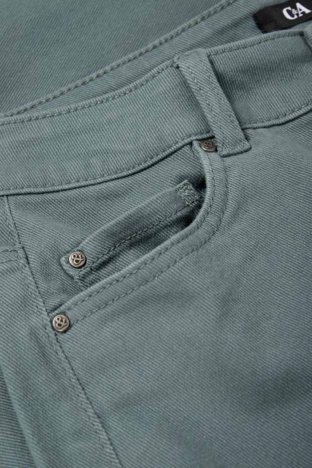 Kobiety - Spodnie materiałowe - wysoki stan - slim fit - zielony