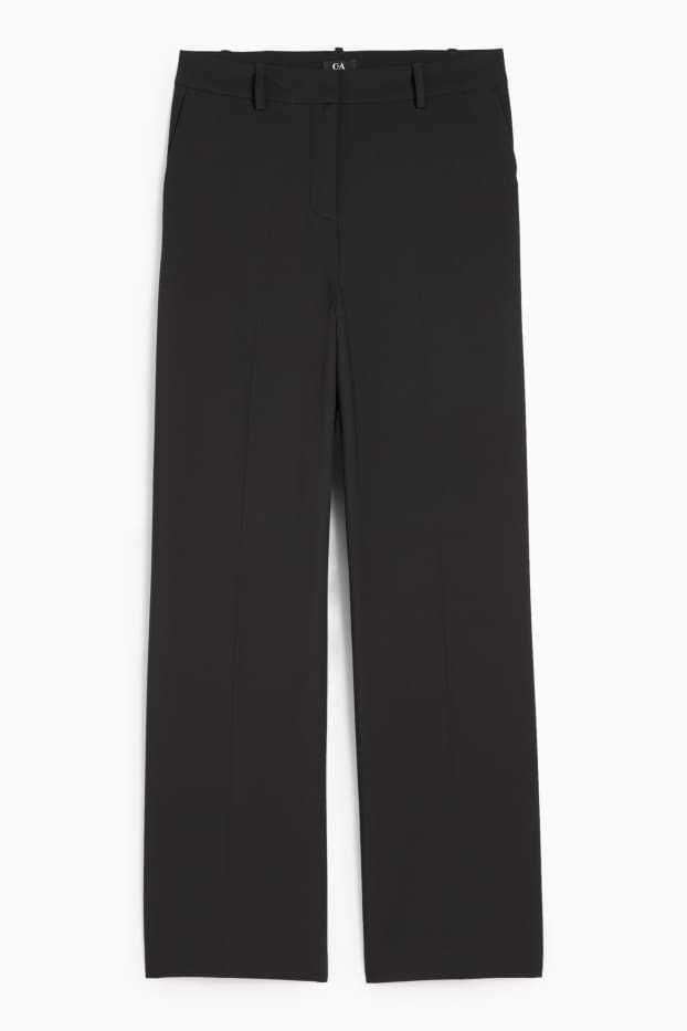 Dona - Pantalons formals - high waist - tapered fit - negre