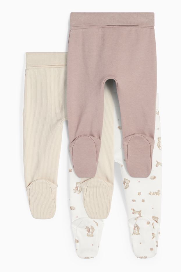 Baby Mädchen - Multipack 3er - Spielzeug - Erstlingshose - beige