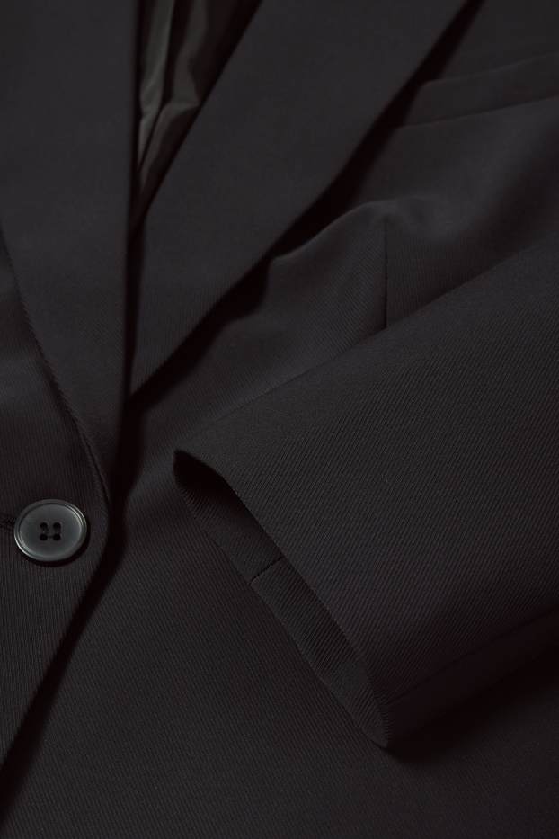Damen - Crop Blazer - tailliert - schwarz