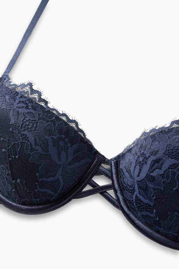 Dames - BH met beugels - DEMI - voorgevormd - donkerblauw