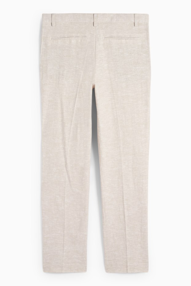 Kinder Jungen - Baukasten-Hose - Leinen-Mix - hellbeige