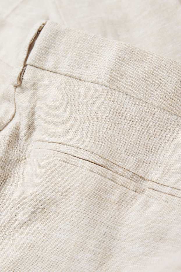 Kinder Jungen - Baukasten-Hose - Leinen-Mix - hellbeige