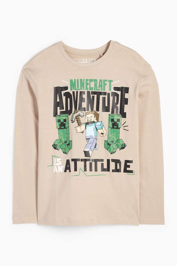 Bambini - Minecraft - maglia a maniche lunghe - beige