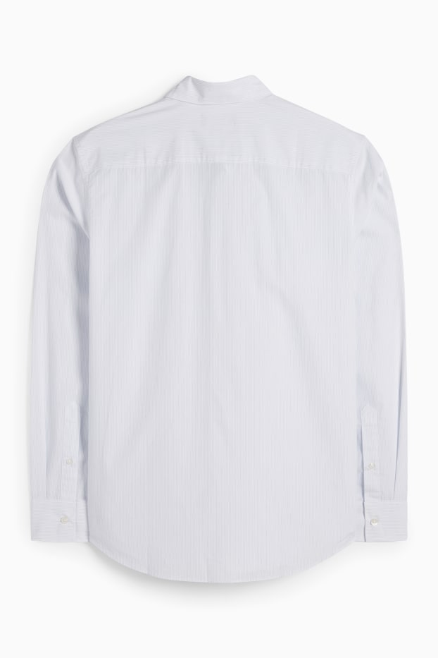 Hombre - Camisa - regular fit - Kent - de rayas - blanco