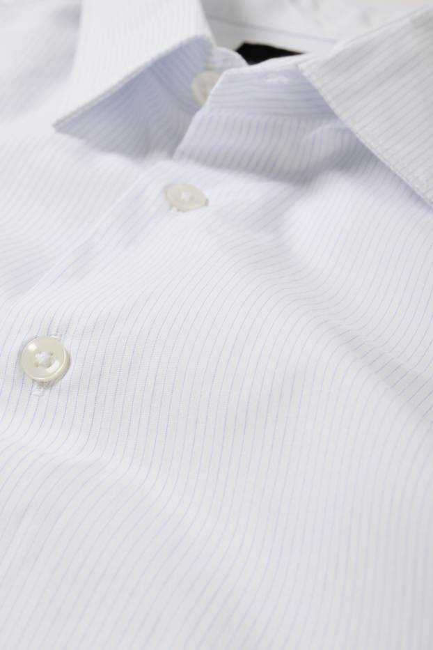 Hombre - Camisa - regular fit - Kent - de rayas - blanco