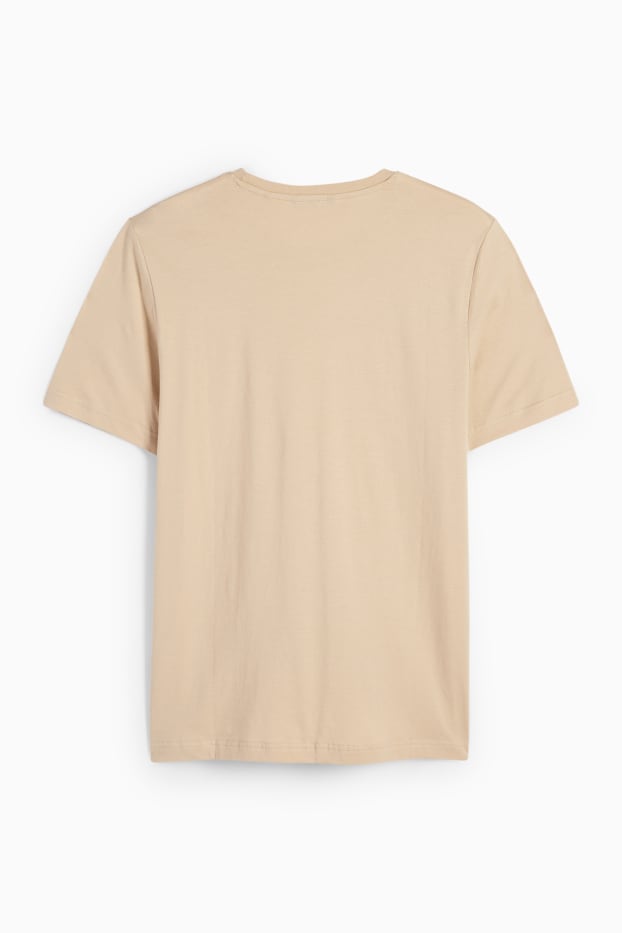 Heren - T-shirt - regular fit - beige