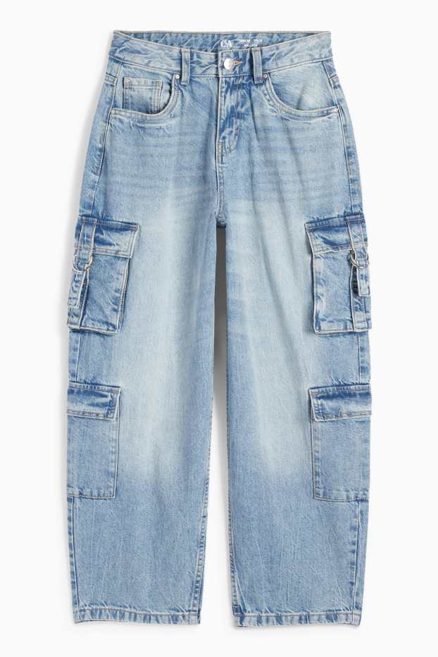 Nena - Cargo Jeans - texà blau clar