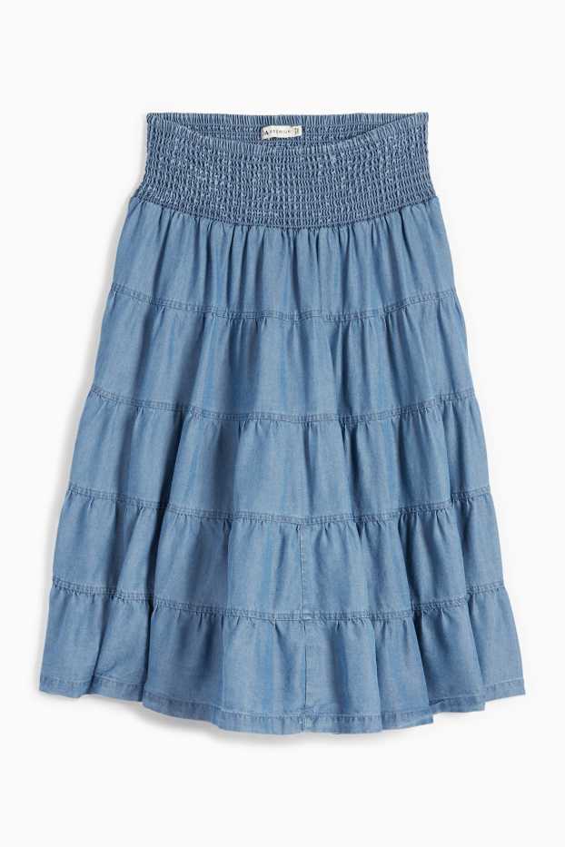 Kinder Mädchen - Jeansrock - helljeansblau