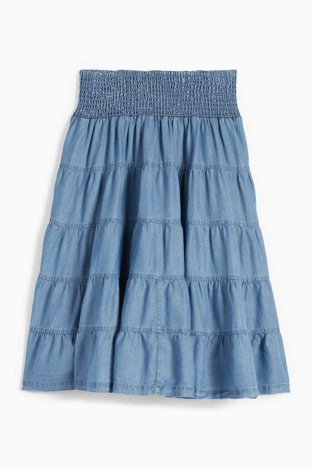Kinder Mädchen - Jeansrock - helljeansblau