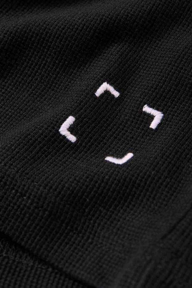 Uomo - T-shirt - oversize - tramata - nero