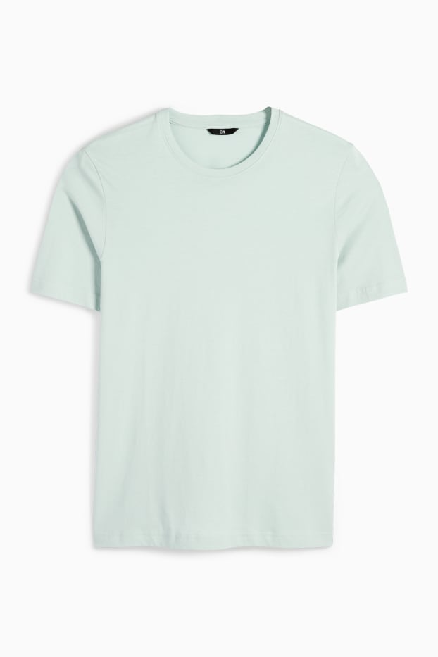 Heren - T-shirt - regular fit - mintgroen