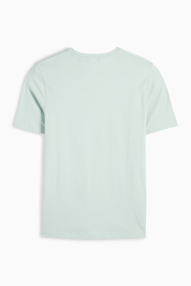 Heren - T-shirt - regular fit - mintgroen