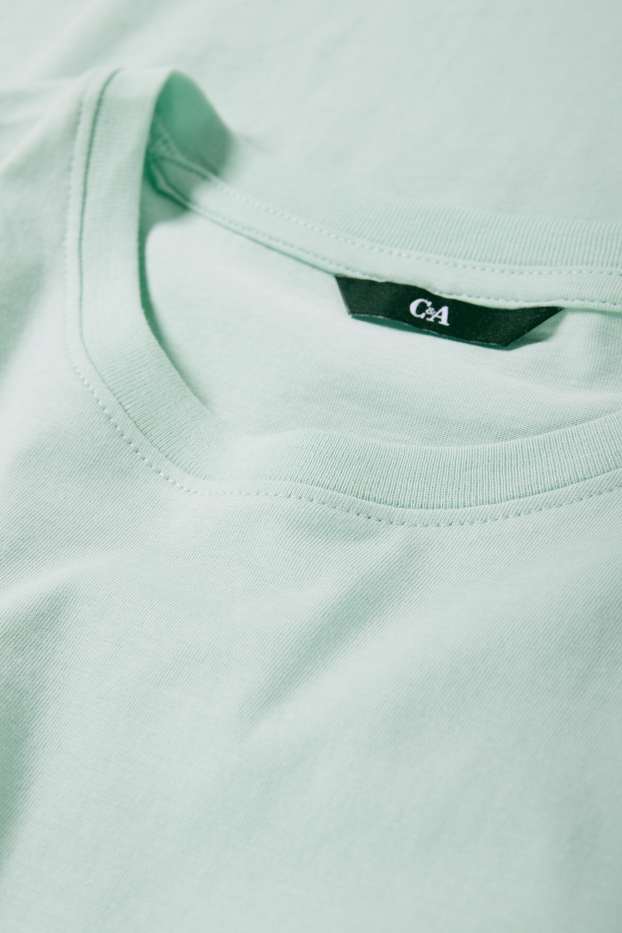 Heren - T-shirt - regular fit - mintgroen