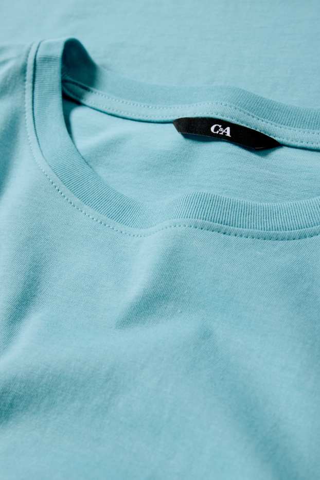 Heren - T-shirt - regular fit - turquoise