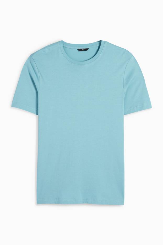 Heren - T-shirt - regular fit - turquoise