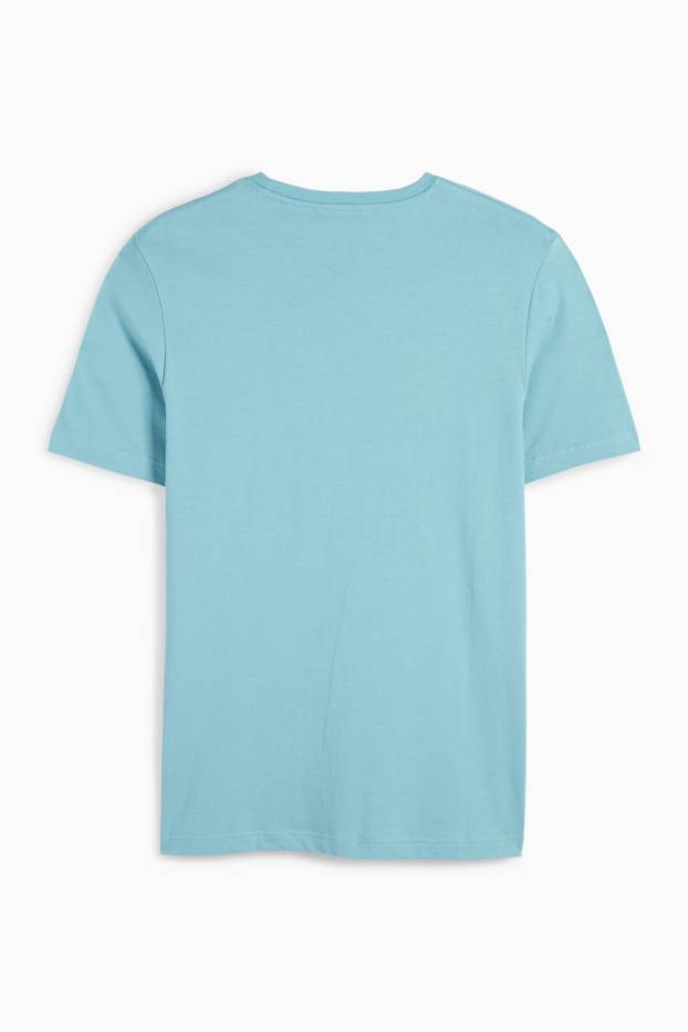 Heren - T-shirt - regular fit - turquoise