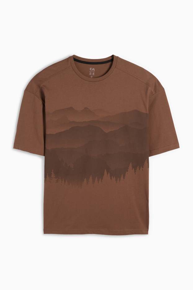 Men - Technical top - regular fit - brown