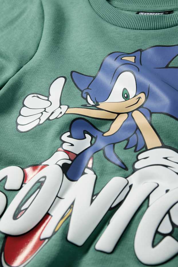 Kinder Jungen - Sonic - Set - Sweatshirt und Jogginghose - 2 teilig - grün