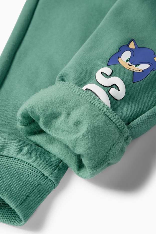 Kinder Jungen - Sonic - Set - Sweatshirt und Jogginghose - 2 teilig - grün