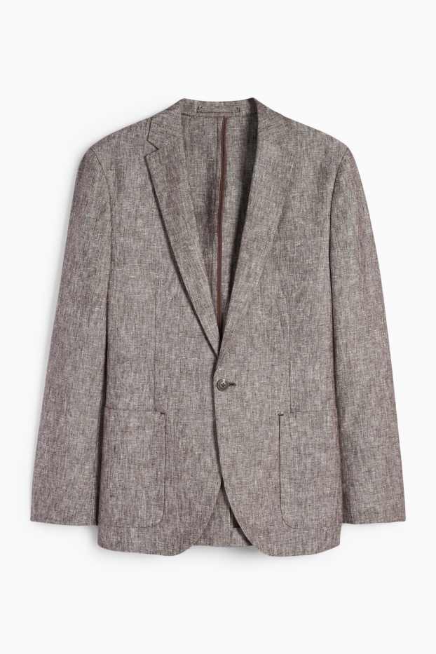 Home - Americana combinable - slim fit - mescla de lli - gris jaspiat