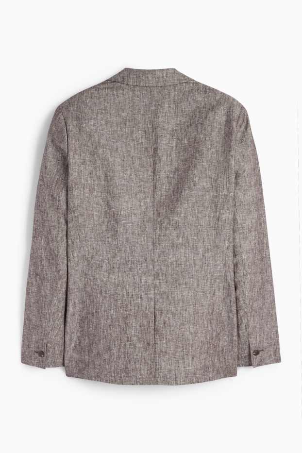 Home - Americana combinable - slim fit - mescla de lli - gris jaspiat
