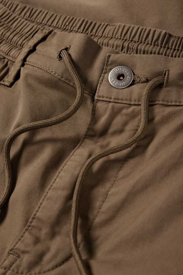 Uomo - Pantaloni cargo - verde scuro
