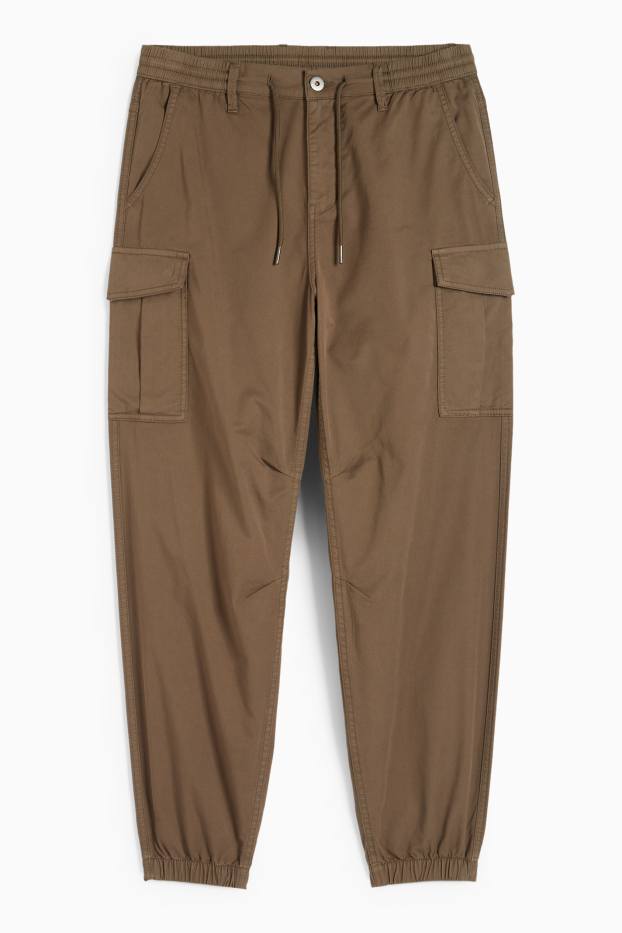 Uomo - Pantaloni cargo - verde scuro