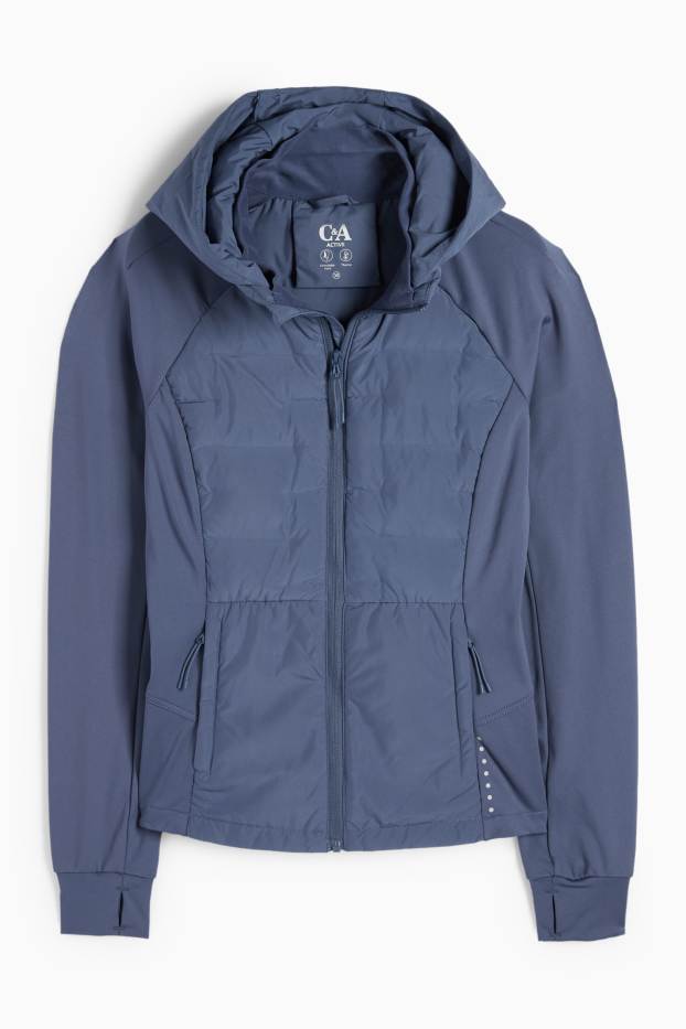 Donna - Giacca termica tecnica con cappuccio - blu scuro