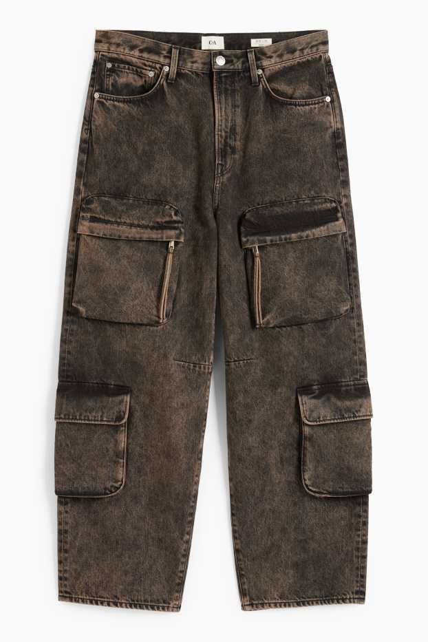 Herren - Cargo Jeans - jeansbraun