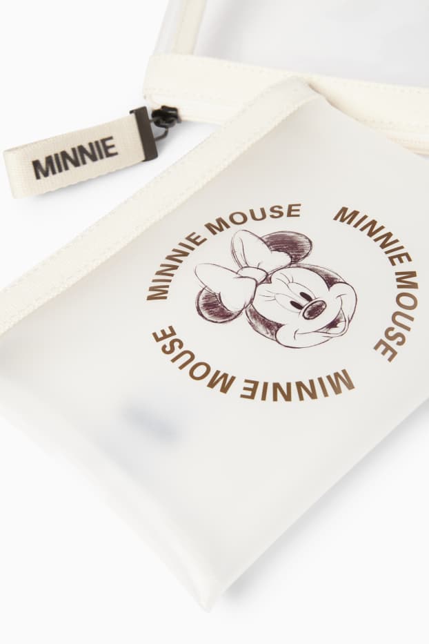Women - Minnie Mouse - set - make-up bag - 2 piece - cremewhite