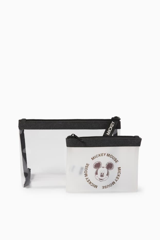 Donna - Topolino - set - beauty case - 2 pezzi - nero